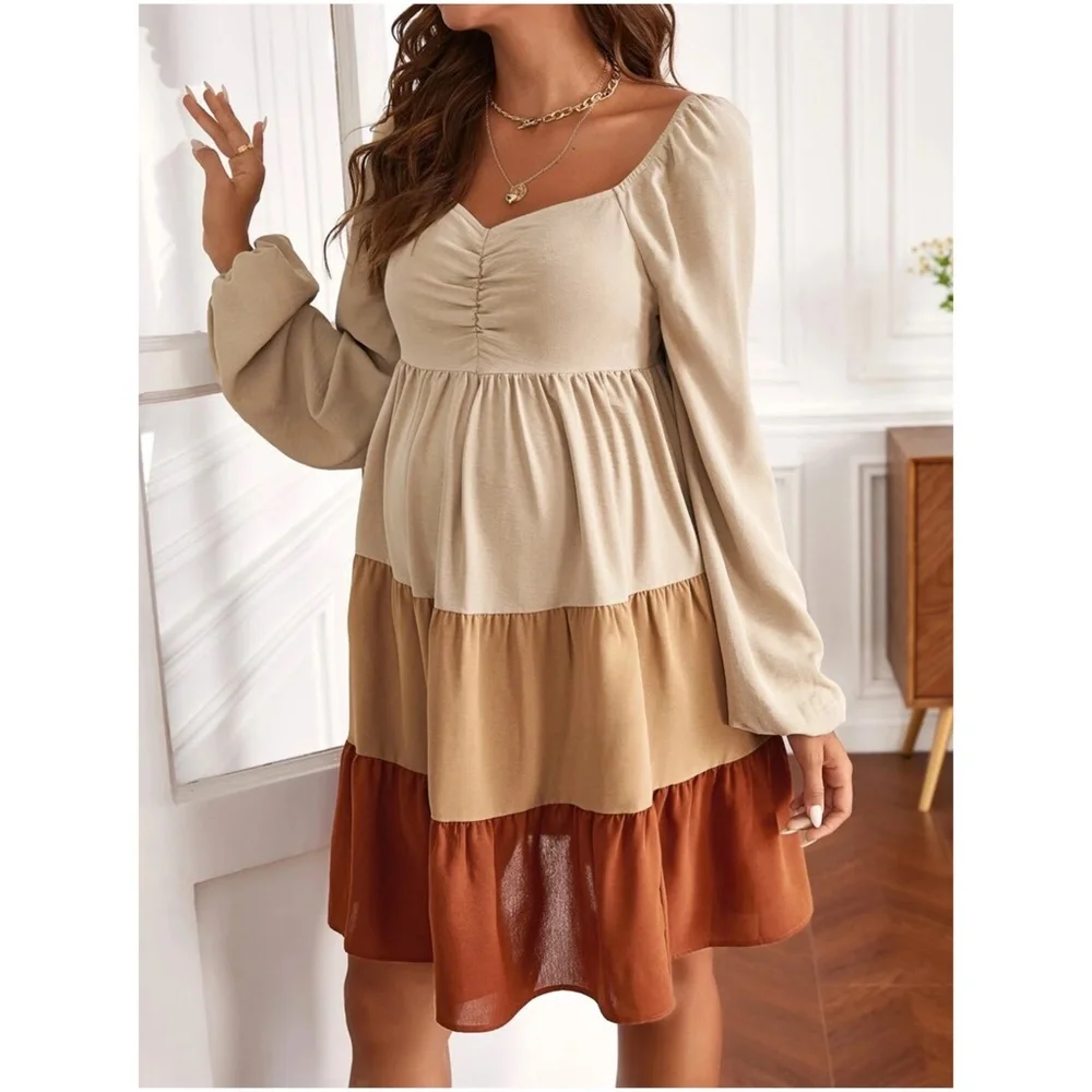 Color Block Ruffle Dress - Picture 4 of 4